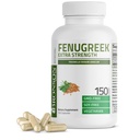 Bronson Fenugreek Seed Powder Capsules Extra Strength, Trigonella Foenum-Graecum, ei-GMO, soijaton, kasvissyöjä, 150 kapselia