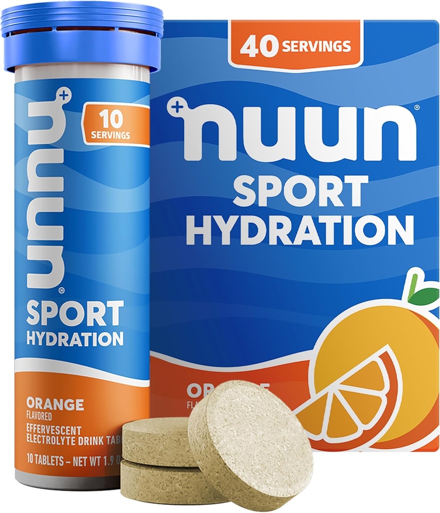 Nuun Sport: Electrolyte Drink Tabletit, Oranssi, 10 Lukumäärä (Pack of 4)