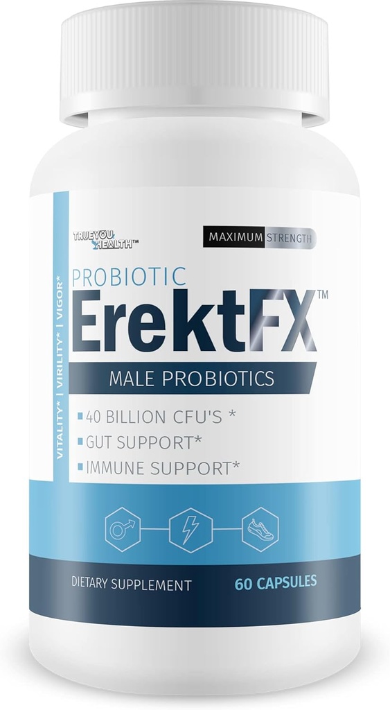 Probiootti ErektFx - Mies Probiootit - Nosta Gut Health tukemaan kokonaismieli & kehon - yli 40 miljardia PMY.