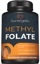 Sunergetic Premium Methyl Folate täydennysosa ... Methylated B12 and Vitamiini B6 ... Metabolisesti aktiivinen folaatti Magnafolaattina - Methylfolate 400 mikrog per kapseli 60 kapselia