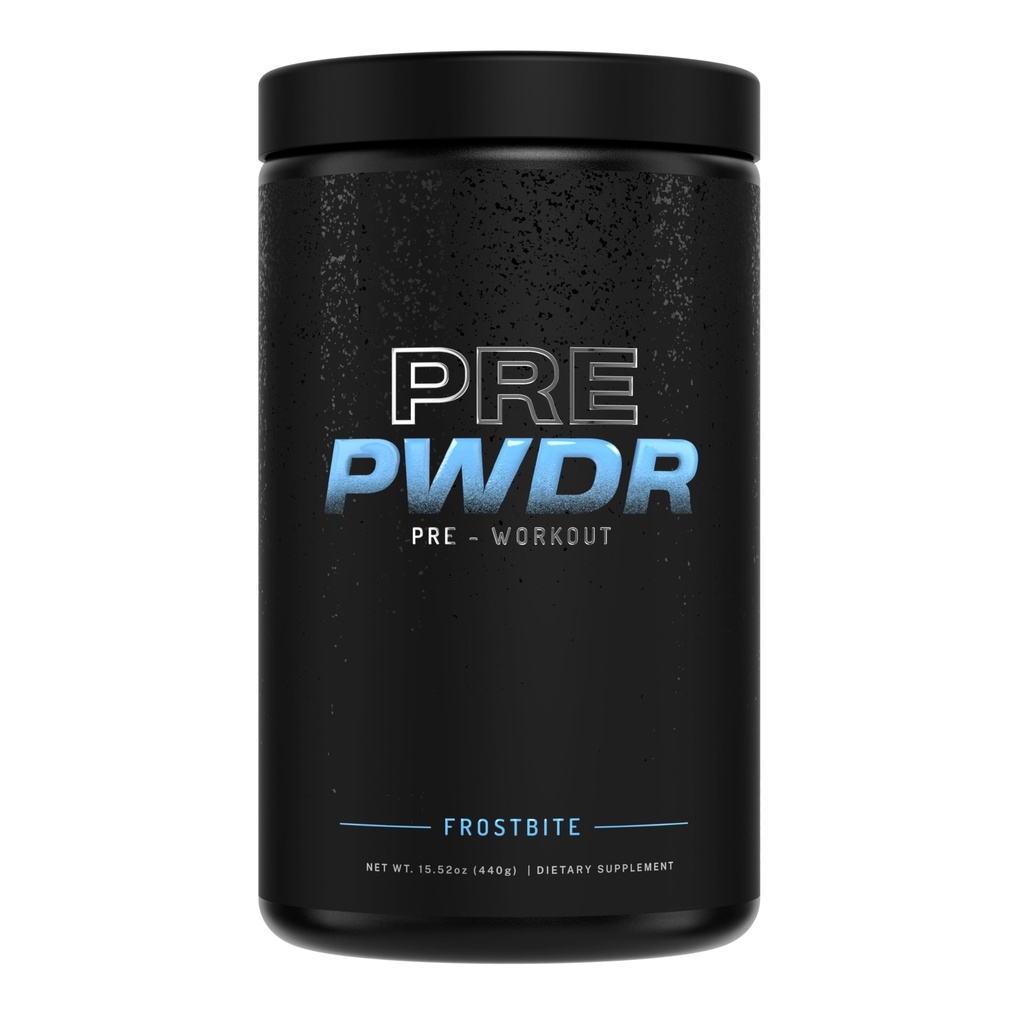 PWDRS Pre-Workout Powder, Kaikki luonnollinen pre harjoitus energian, pumpun, Endurance & Strength, kofeiini (Frostbite)