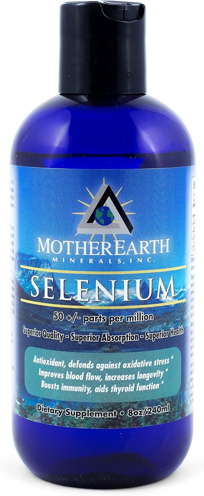 Moder Jordmineraler - Selen - Främjar normal kroppstillväxt, stöder fertilitet, uppmuntrar Tissue Elasticity, potent antioxidant - 8 Ounce 96 portioner
