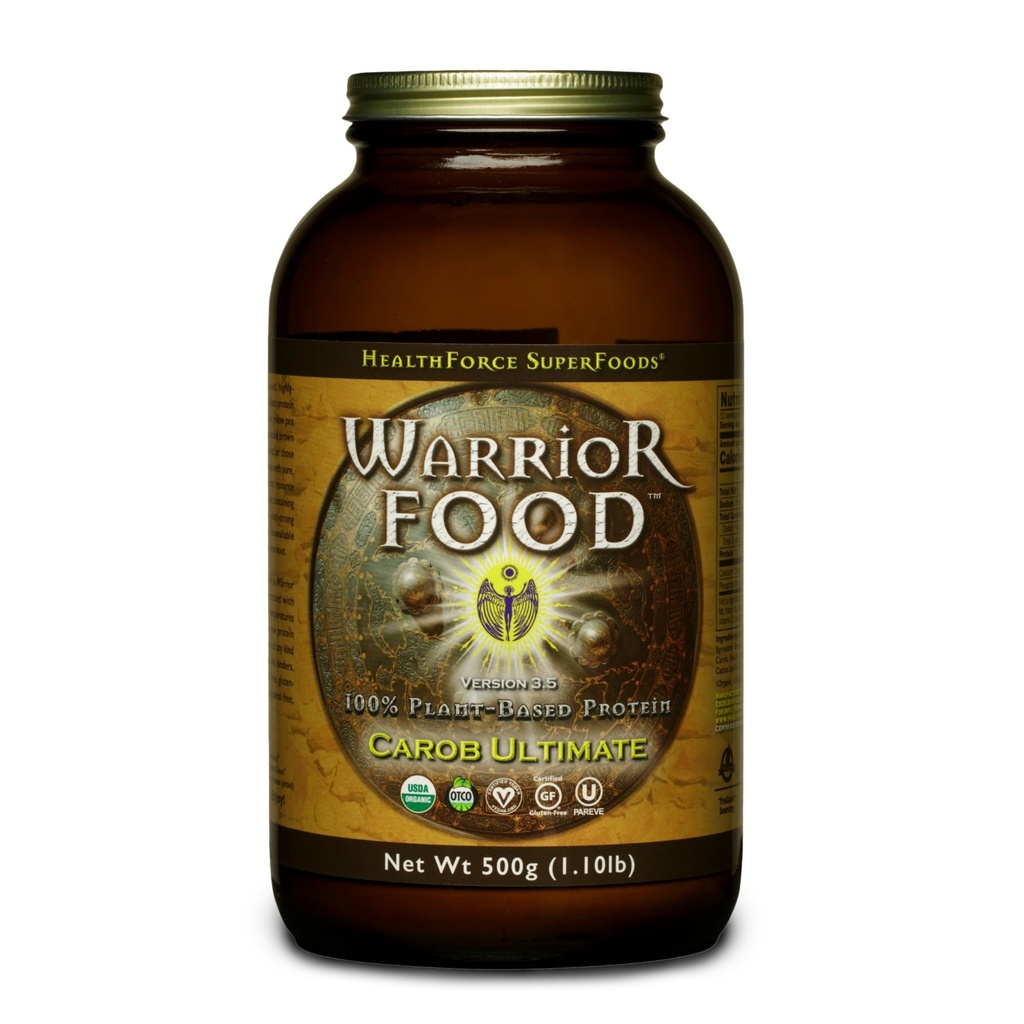 TERVEYSFORCE SUPERFOODS Warrior Food Protien Powder - Carob Flavor - 500 Gram