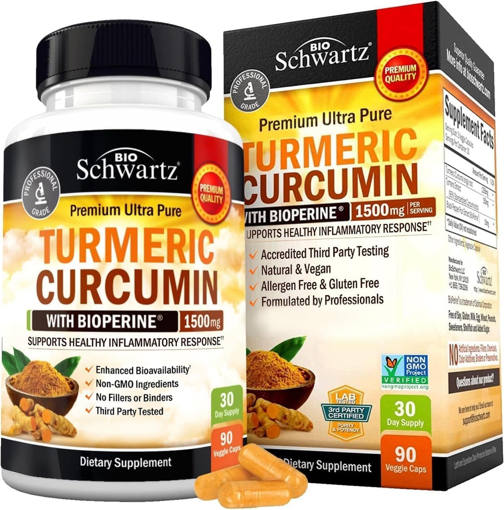 BioSchwartz Turmeric Curcumin 1500 och Sambucus Elderberry med Zink och Vitamin C