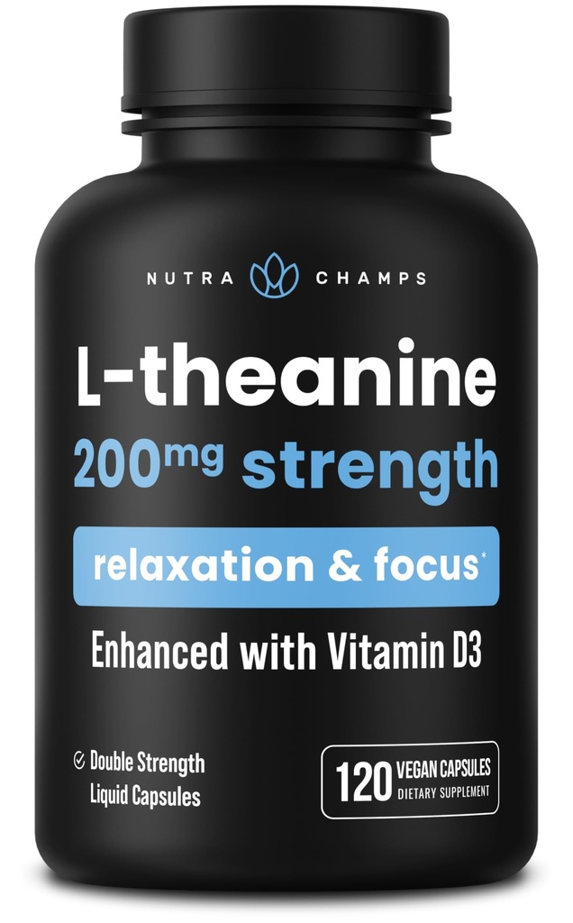 NutraChamps L-Theanine 200mg kapselit 