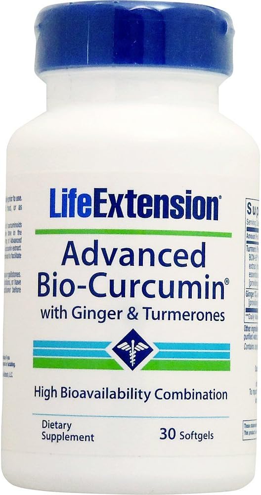 Life Extension Advanced Bio-Curcumin med Ginger & Turmerones, 30 softgels