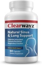 Läkare terapeutik CLEARWAYZ Allergier, Seasonal Allergy och Asthma Support, Sinus, Lung och Immune Health, Nasal Health, Improve Airways, Bronchial Wellness