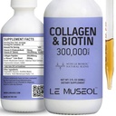Liquid Collagen for Women - Liquid Biotin ja Collagen lisäravinteet Drops Reishi, Kamomilla & Valerian juuriuute