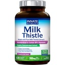 Luonnollinen elinvoima Organic Milk Thistle Supplement, 300mg Extract, 80% Silemarin Flavonoids, Maksan terveys, Detox & Cleansing, Valmistettu Yhdysvalloissa, Ei-GMO, 120 kasviskapselit