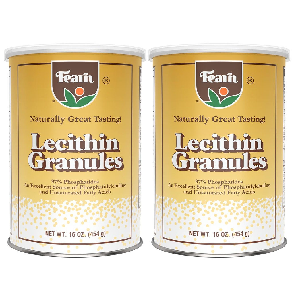 Frukta naturliga livsmedel Soja Lecithin Granules - Fett Emulsifier med viktiga näringsämnen för hälsa, förbättrar textur av kakor, bröd och DIY Gummies, 16 Oz (Pack of 2)