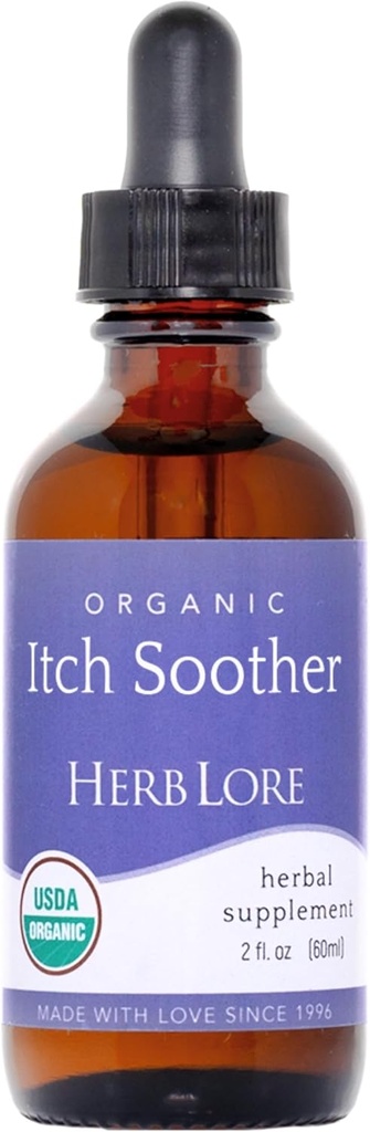 Herb Lore Organic Citch Soother Tincture - rauhoittaa kutiava raskaus Iho ja ihottuma, nestemäinen maito Thistle, Voikukka & Keltainen Dock Liver Support Supplement Drops (2 fl oz)
