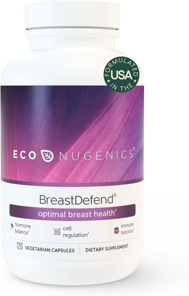 EcoNugenics BreastDefend DIM täydentää tukea optimaalinen rintojen terveys naisille, Estrogeenihormonin tasapaino, Immuunituki ... Kurkuma, Reishi & Turkey Tail Sienet 120 kapselia