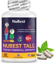 NuBest Tall 10 + Premium Bone Strength Formel, Förbättrad immunitet och övergripande hälsa för ålder 10 + med kalcium, vitamin D3, vitamin K2 och multivitaminer | 60 kapslar | 1 månads leverans
