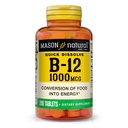 MASON LUONNON B12 1000 mikrog Nopea liuotus tabletti terveellistä muuntaminen elintarvikkeiden energiaksi, 200 päivän toimitus