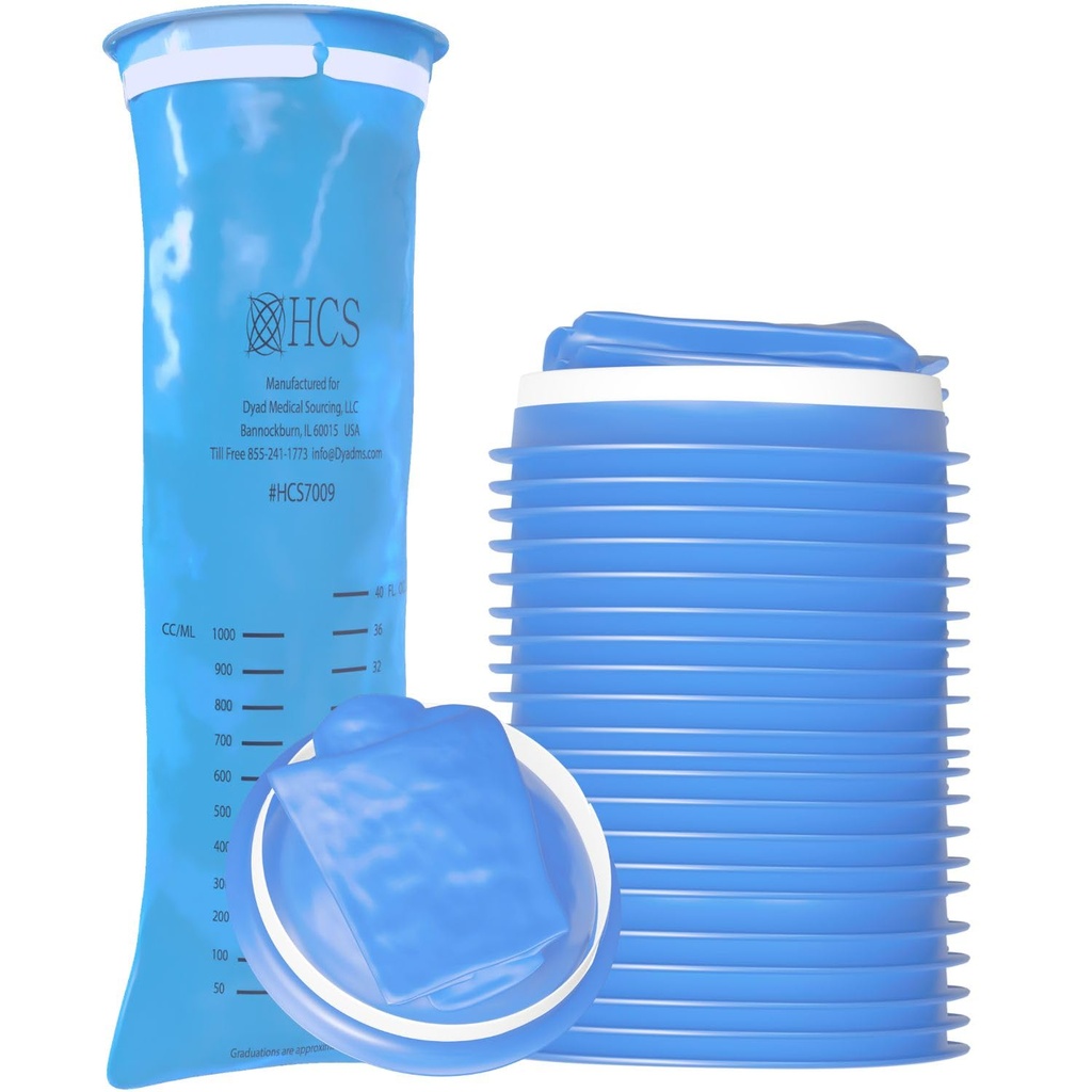 HCS Bulk Emesis Bags Kertakäyttöiset - Premium, Hospital Grade, Aikuiset & Lapset - Oksennuspussit Kertakäyttöiset autolle, matkalle, kotikäyttöön - Heitä, oksenna - 144, vahva (40 fl oz)