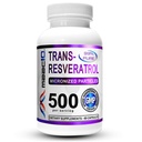 MAAC10 Trans Resveratrol 500 mg Supplement (Micronized Pharmaceutical Grade 99% Pure Trans-Resveratrol Extract + BioPerine for Superior Imeytyminen) (2X 250 mg kapselit 60ct)