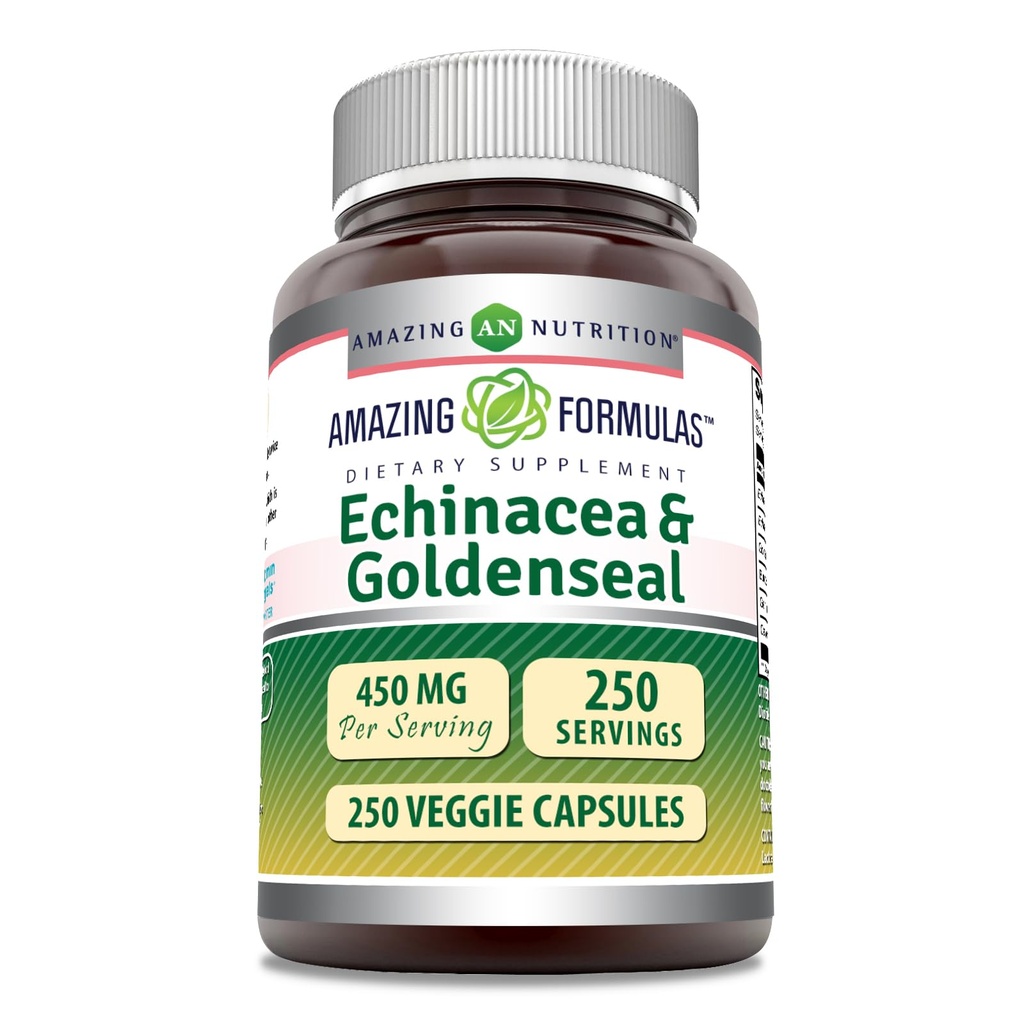 Amazing Formula Echinacea with Goldenseal Supplement ... 450 Mg... Kasviskapselit...