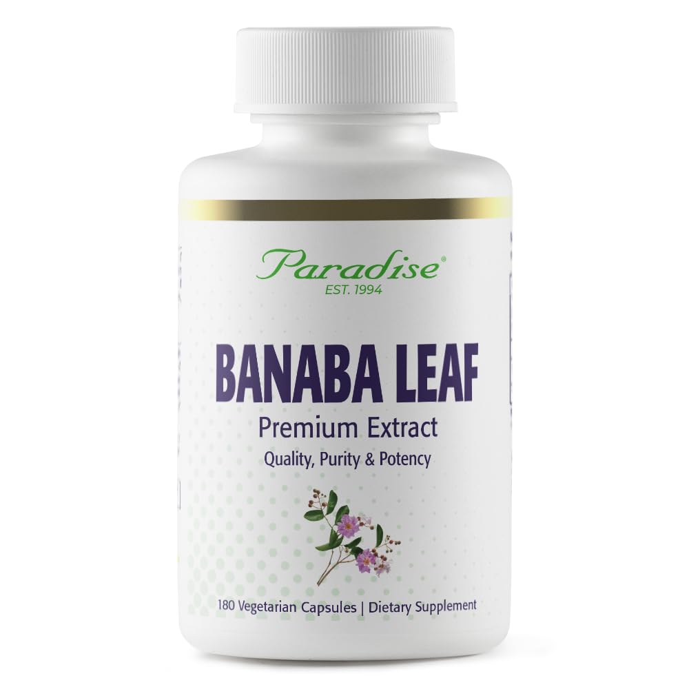 Paradise Yrtit, Banaba Leaf, 12:1 Voiöljyuute, 250 mg, Vegan, Gluteeniton, 180 kapselia