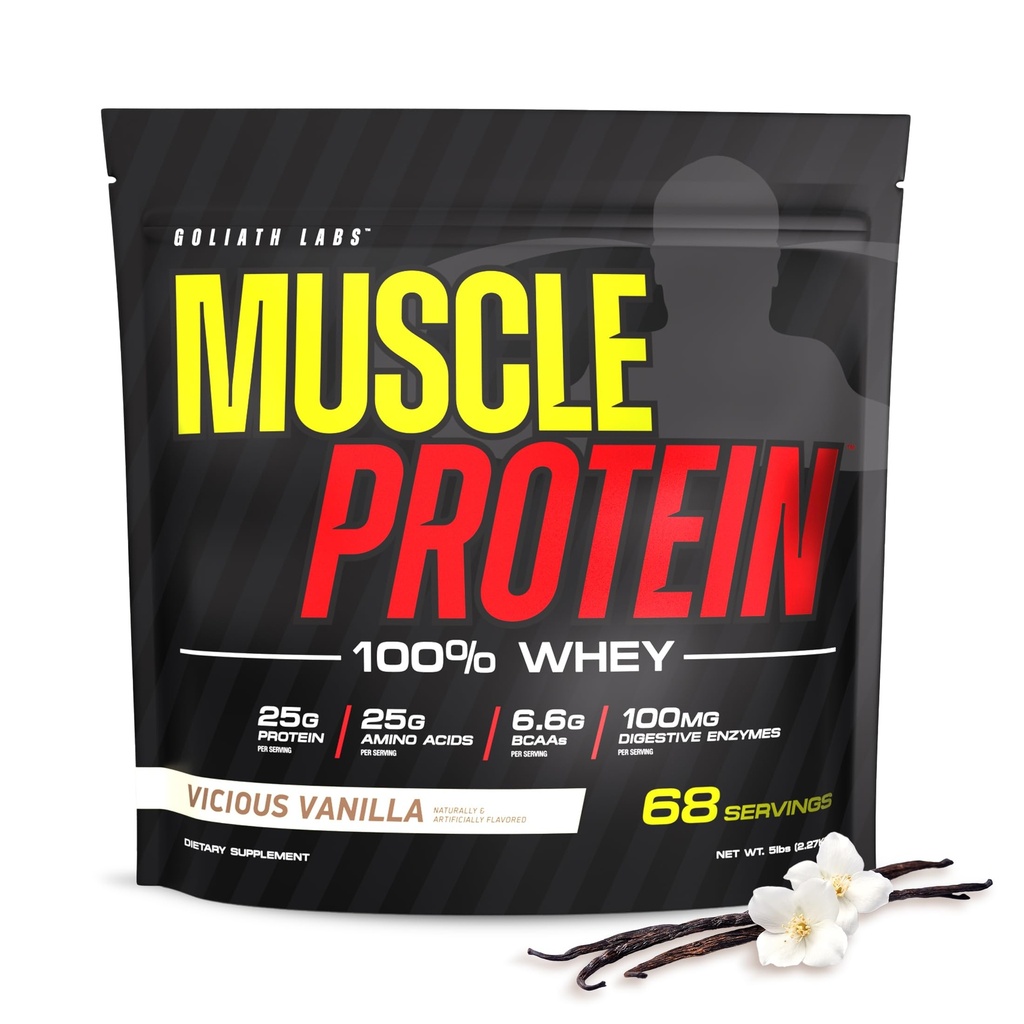 COLOSSAL LABS Muscle Protein Whey Powder [5 lbs/Pack of 1]