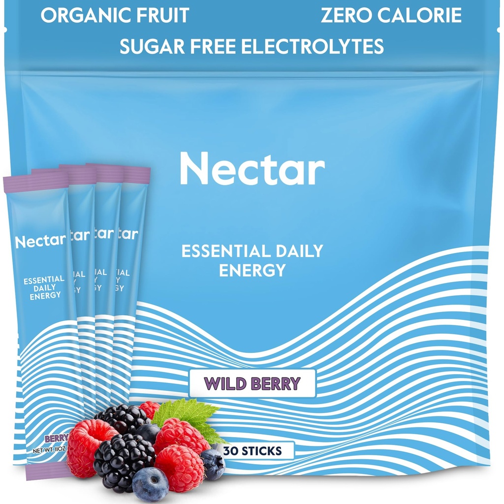 Nectar Energy Booster - Organic Cofeine, B12 & Electrolytes - Sokeriton & Zero Calorie 
