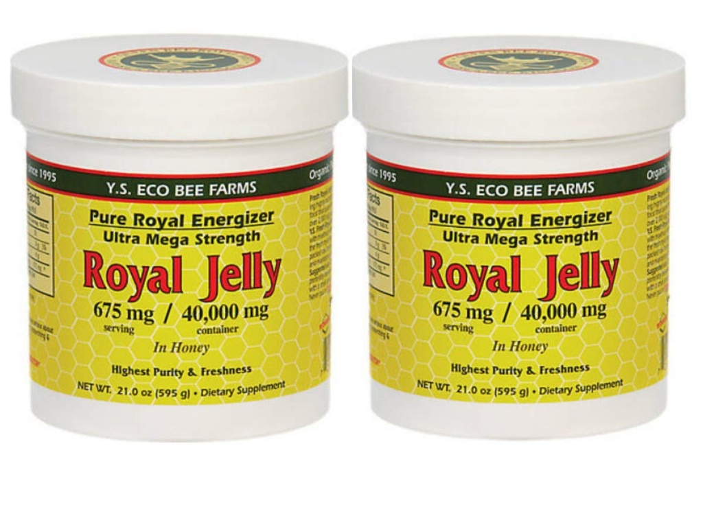 Y.S. Eco Bee Farms, (2 Pack) Royal Jelly, Honey, 675 mg, 1,3 lbs (595 g)
