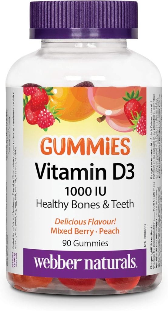 Webber Naturals Webber Natruals D3-vitamiini, 1000 IU 90 Count