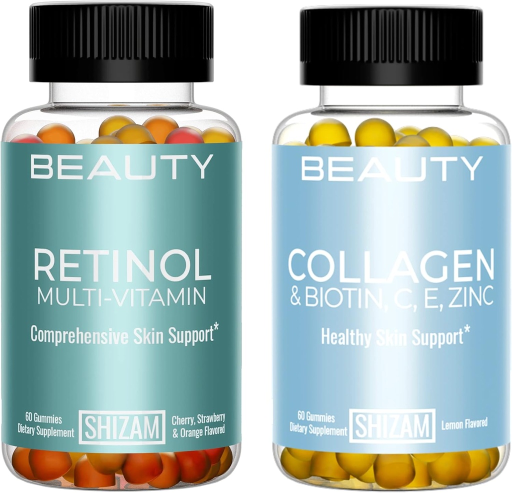SHIZAM Retinol Multi- Vitamin & Collagen w Biotin Gummies Combossa