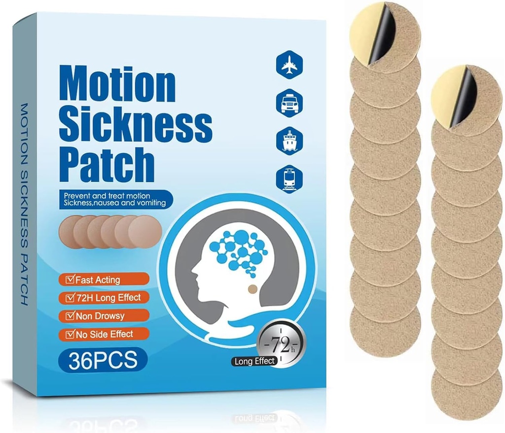 Liikkuvuus Sairauspaikat, 36 kreivialus EEZ Sea Sairauspaikat Non Drowsy for Airplane Autot Bussi tai Juna, Nopea toiminta & 72 tuntia Last (36 tuntia)