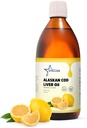 Stellar Alaskan Cod Liver Oil - Organic Lemon, 16.67 oz | Vildfångad i USA | Rik i Omega-3 DHA / EPA & Vitamin D | Icke-GMO Certified | Stöder Hjärta, Hjärna & Immunhälsa