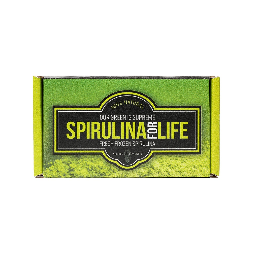 Spirulina 7 Stick Pack 7 päivän tarjonta Spirulina Live Flash Frozen 100% Pure Grown in Alkaline Water Kasvatettu, Sadotettu ja jäädytetty Yhdysvalloissa Complete Super Food ja luonnollinen monivitamiini
