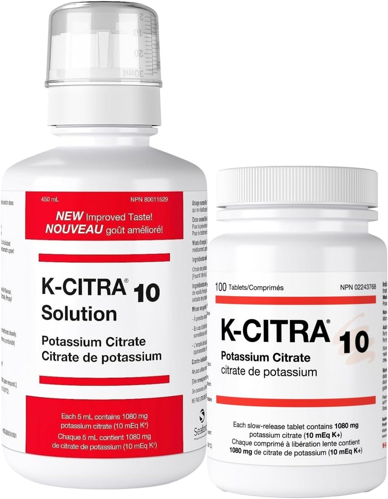 100 tabletter - Kaliumcitrattillskott - Effektiv Alkaliterapi och enkel dosering Regimen - Bäst för kaliumutarmning och njurstenar - Innehåller 1080mg kaliumcitrat per tablett
