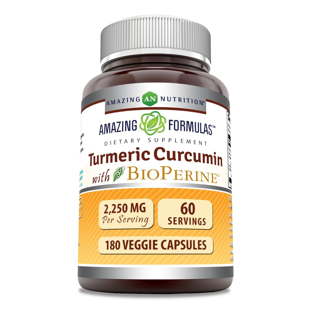 Hämmästyttävä Formula Turmeeric Curcumin Bioperine Supplement ... 2250 Mg per Serving... Kasviskapselit
