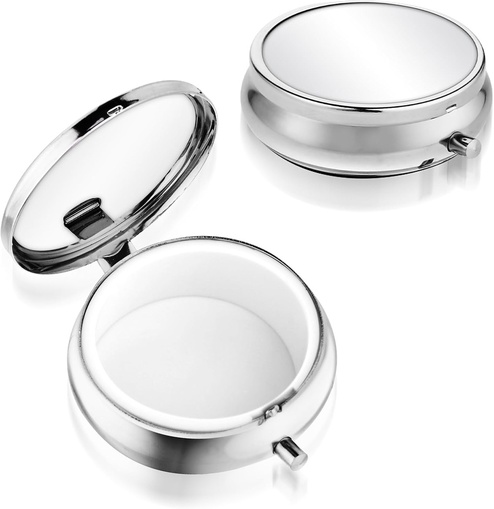 Sibba Portable Medicine Pill Case, Travel Multi-Functional Kosteus Proof Pill Box laukku ja tasku, Söpö Metal Medicine Pill Organizer Box vitamiineja, Fish Oil & Lisäravinteet(1 Osasto)