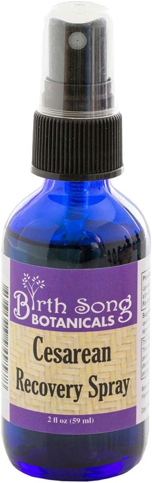 Birth Song Botanicals Organic Cesarean Recovery Postpartum Spray, Perineal Spray, Healing for Post Partum Care and Recovery, en Essential for Labor, Childbirth och Delivery, 2oz Bottle