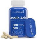 LongLifeNutri Ursolic Acid 300mg - Lähde Rosemary Leaf Extract, 180 kasvissyöjäkapselit, Luomu täydentää lihasten kasvua ja elpymistä, 2-kuukautinen tarjonta, Lab Tested, GMP Certified, Made in USA
