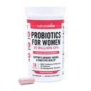NatureWise Probiootit naisille + Organic Prebiootit D-Mannose & Cranberry - Vaginal Probiootit PH Balance, Ruoansulatus- ja virtsatie - 18 kanta, 20 miljardia PMY - 60 kapselia[60-päivä tarjonta]