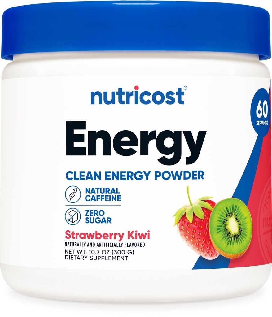 Nutricost Energy Complex (Strawberry Kipsi) (60 tarjoilua) - Puhdas energiajauhe, 300g ravintolisä