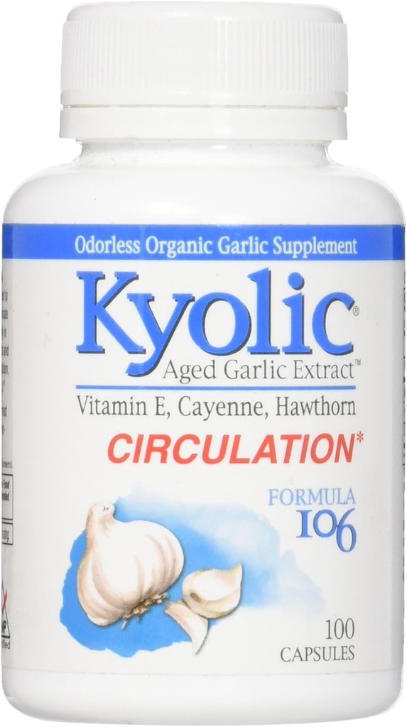 Kyolic Aged valkosipuliuute Terve sydän Formula 106 - 100 kapselia
