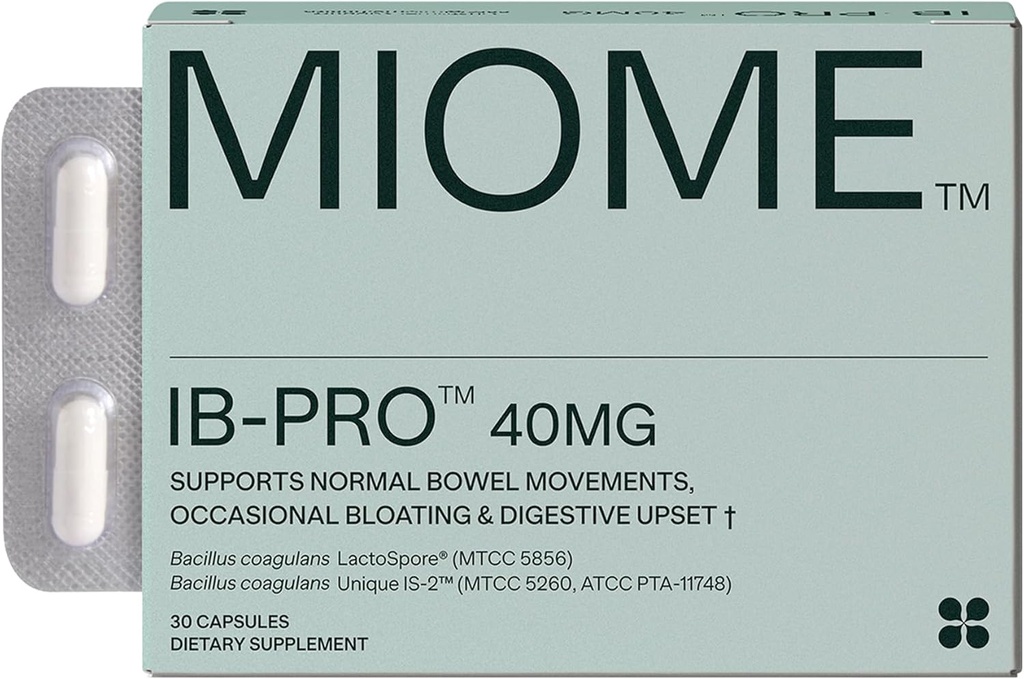 IB-PRO Bacillus Coagulans Probiotic - 2-1 Lactospore & Unique är-2 för Occasional Constipation, Bloating & Digestive Upset - 3rd Party Verified - 30 kapslar