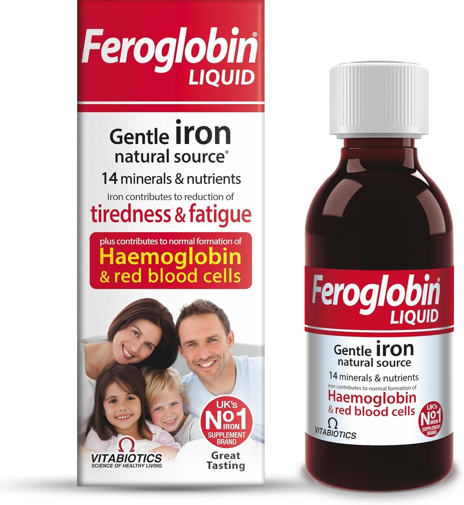 Feroglobin Hellästi rautaa ja ravinnenestettä - Vähentää Väsymystä ja väsymystä ...