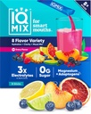 IQMIX Hydration Electrolyte Powder - 4-i-1 Formel för Hydration, Mental Clarity, Mood & Recovery - Sugar-Free, Keto Drink Mix med Magnesium L-Threonate & Lion's Mane - 8-Count Sampler (All Flavors)