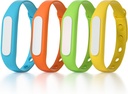 Mosquito hylkivä rannekkeet aikuisille lapsille, henkilökohtaisesti kääritty anti-insect wristband Indoor Outdoor, vedenpitävä ötökkäsuojaus leirintäalue kalastusretkellä (4 Pack)