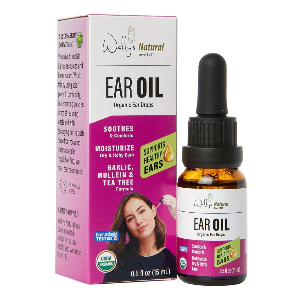 Wally's Natural Organic Ear Oil, 0,5 Ounce