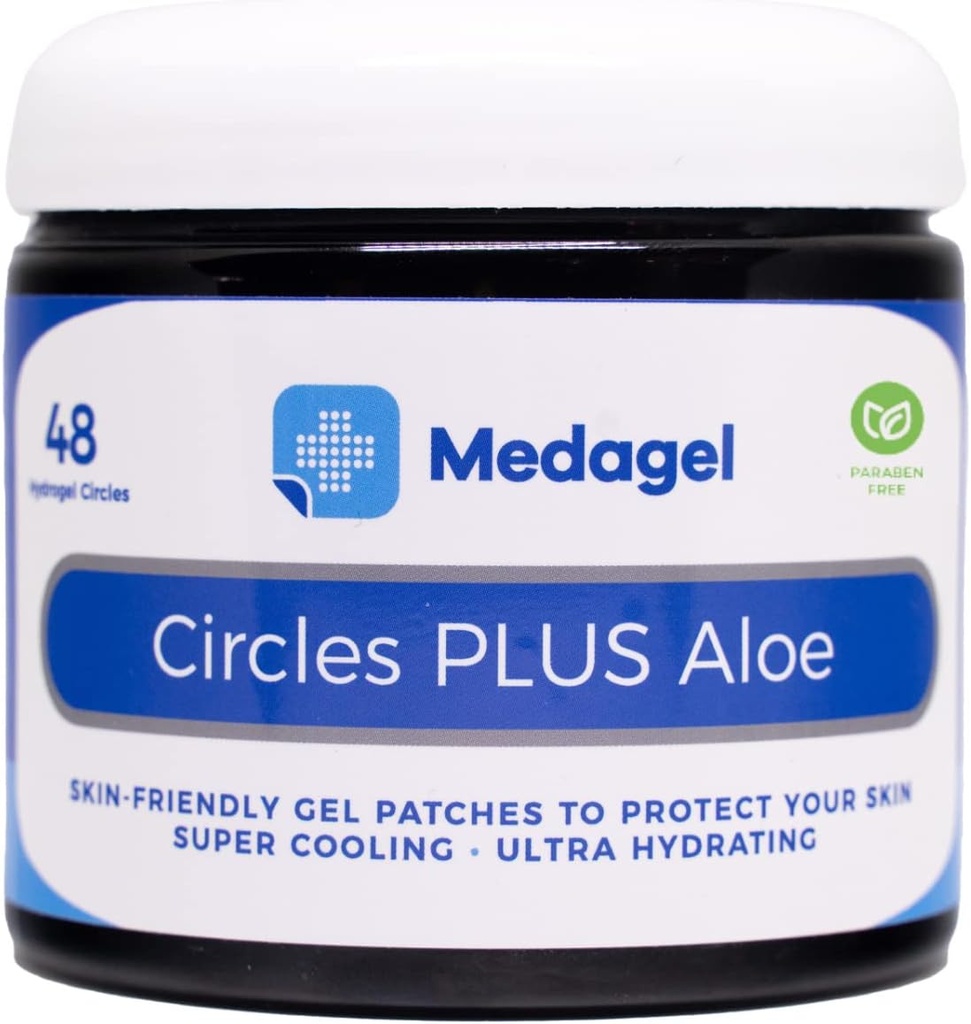 Circles Plus aloe, parabeeniton Hydrogel-tangot, läpipainopakkausten ehkäisy, pikajäähdytys ja rauhoittava helpotus hoitokipuun, ötökän puremiin, rakkuloihin, pieniin paloihin ja hampaisiin, 48 kiertotyynyä
