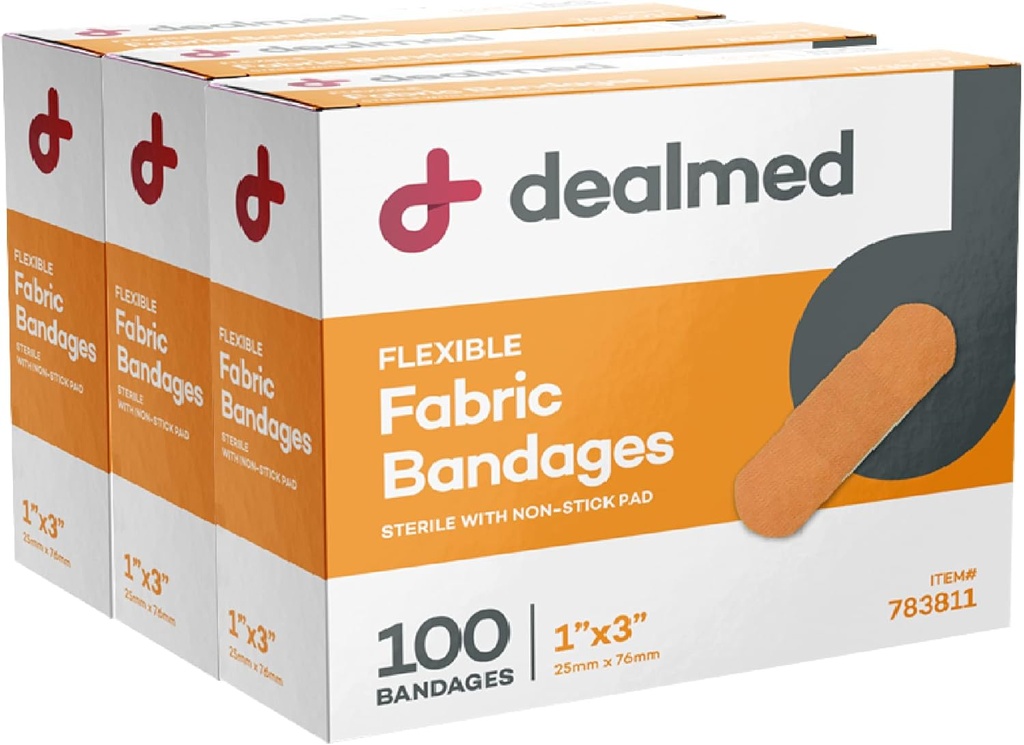 Jaettu Steriili Joustava Kangas Liima Sidokset 1x3 Tuuman 100/Box - 3 Laatikot - Hengitettävä ensiapu Stretch Wound Patch Medical, Emergency Kits & Clinic