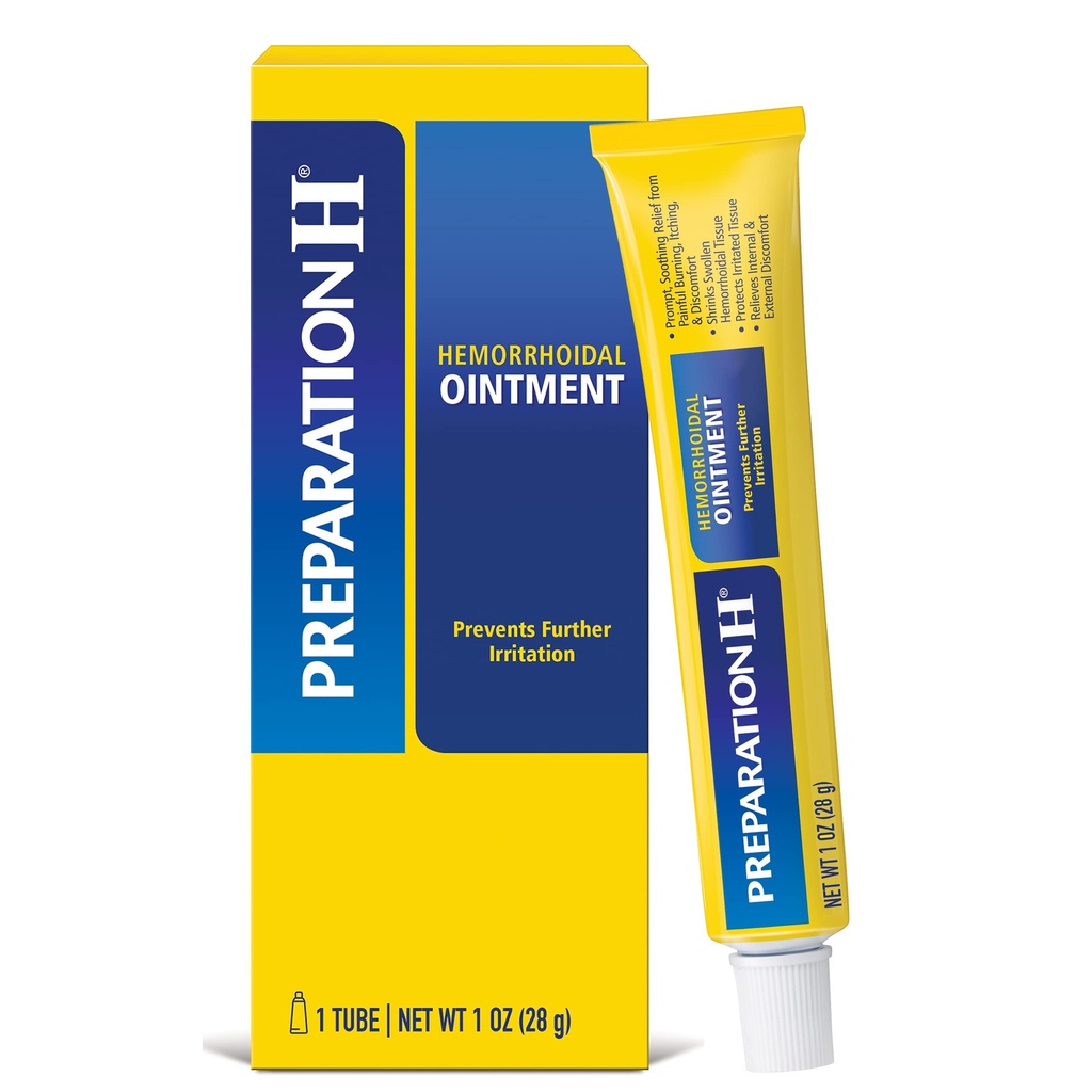 Förberedelse H Hemorrhoid Ointment, Itching, Burning och obehag Relief - 1 Oz Tube