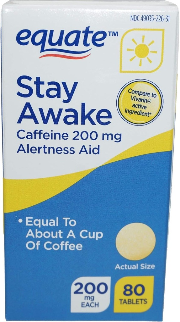 Equate - Pysy hereillä - Alertness Aid kofeiini 