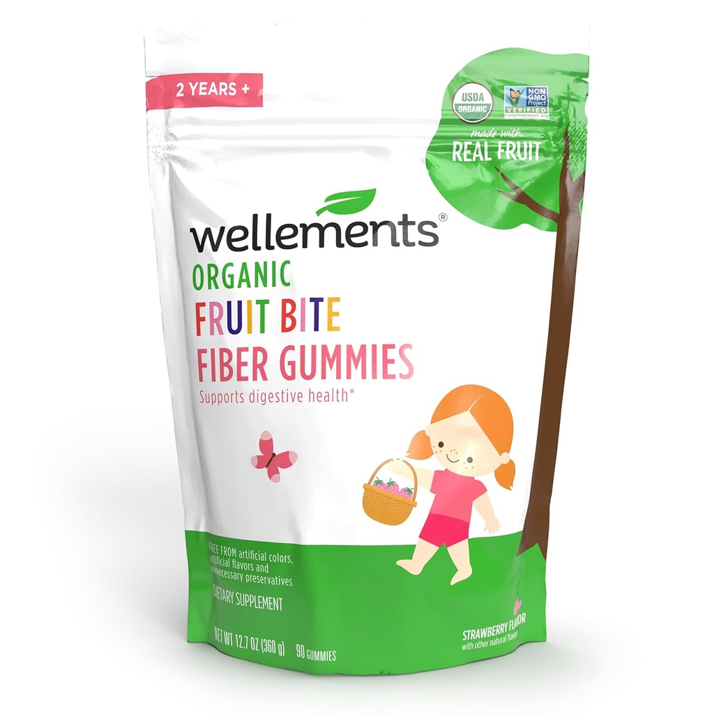 Wellements Organic Fiber Fruit Bite Gummies ... Tukee Lapsia ja pikkulapsia Ruoansulatusterveys* ...