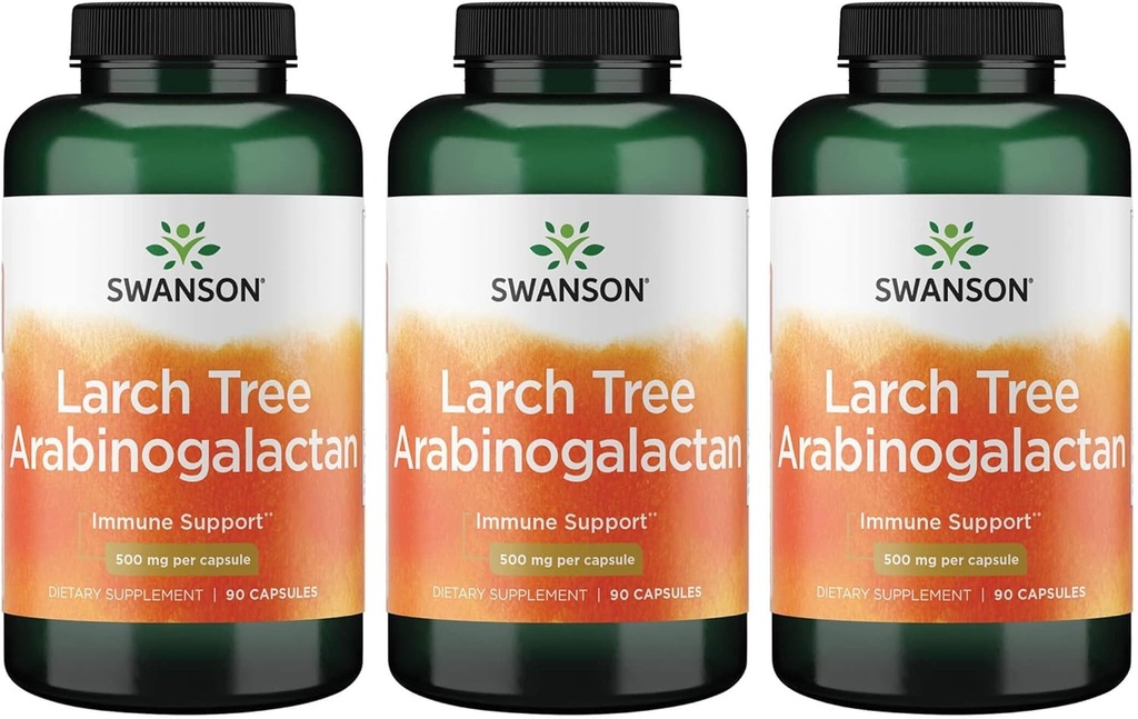 Swanson Ultra Larch Tree Arabinogalactan 500 mg 90 Caps 3 pakkaus