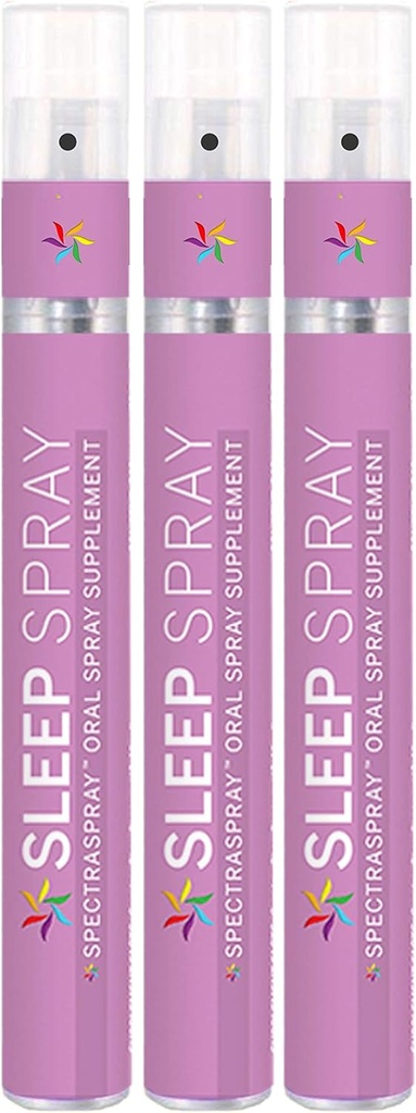 Spectraspray Sleep Support Suihku täydentää 3 Pack - Tukee rauhallisuutta ja hyvää yöunta, 90 Tarjoilut nopea toimia uniapu, 30 päivän tarjonta per ruisku
